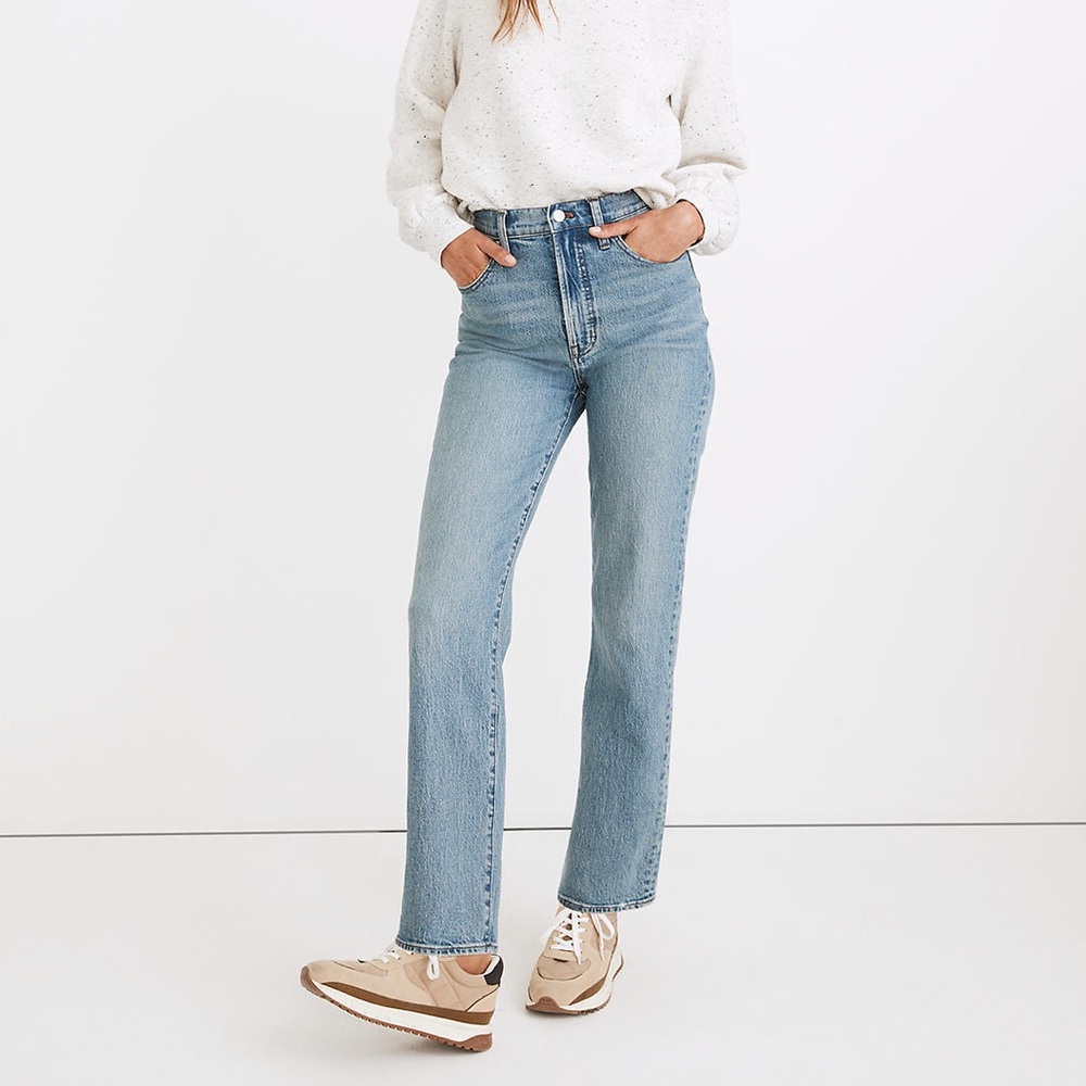 Madewell Perfect Vintage Straight Jean in Hoye Wash